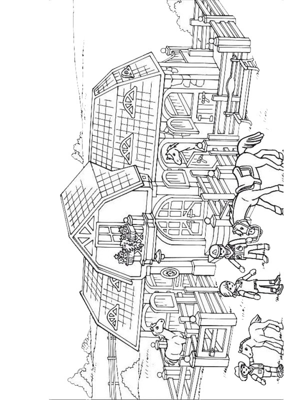 Playmobil horse ranch Coloring page Playmobil horse ranch Coloring page