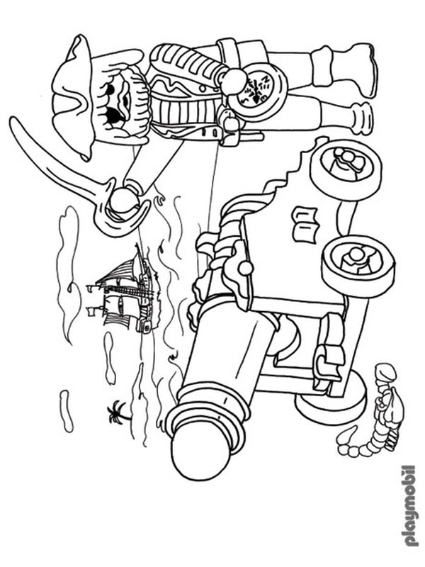 Playmobil pirate Coloring page