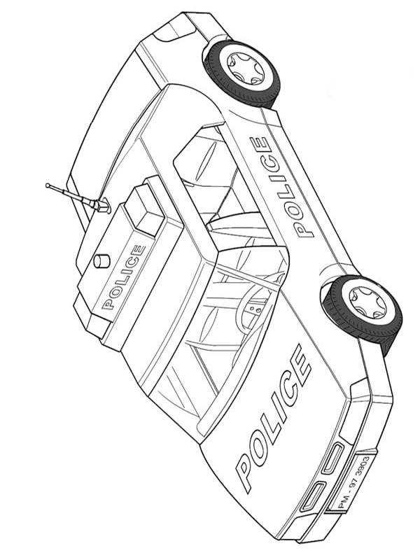 Playmobil Police car Coloring page