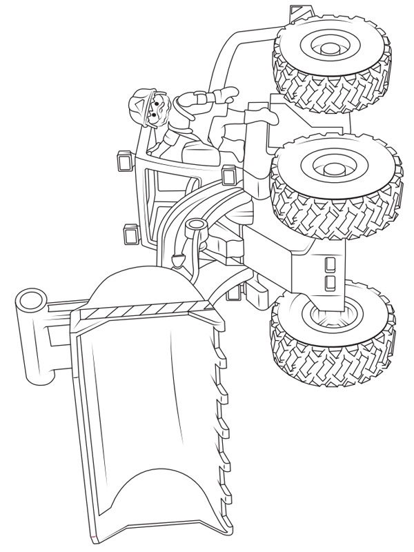 Playmobil wheel loader Coloring page Playmobil wheel loader Coloring page