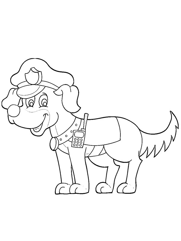 Police dog Coloring page