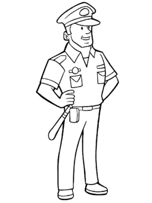 Policeman Coloring page