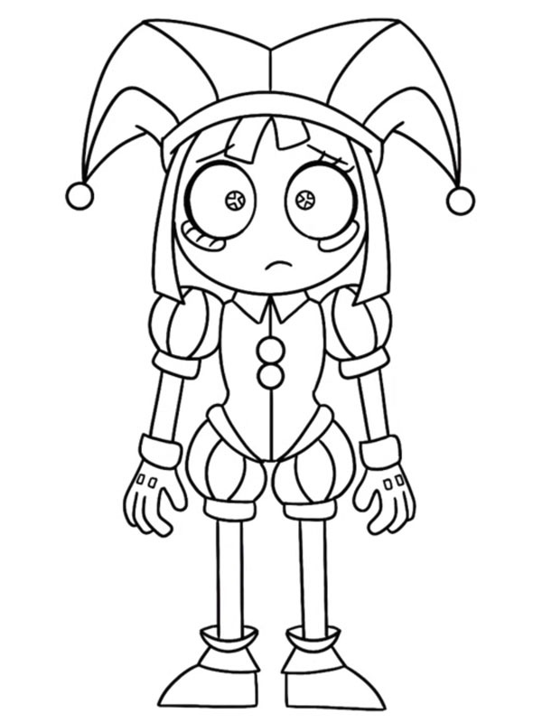 Pomni The Amazing Digital Circus Coloring page Pomni The Amazing Digital Circus Coloring page