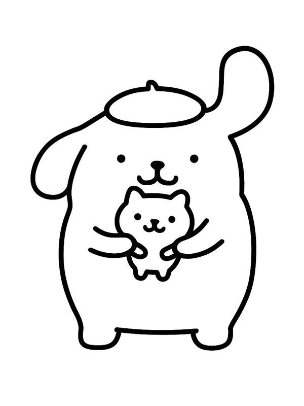 Pompompurin and Muffin Coloring page Pompompurin and Muffin Coloring page