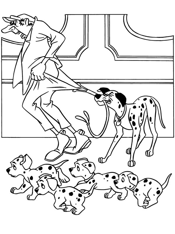 Pongo has grabbed Jasper Badun Coloring page Pongo has grabbed Jasper Badun Coloring page