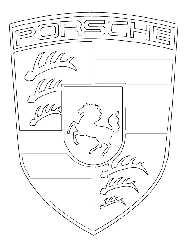 Porsche logo Coloring page