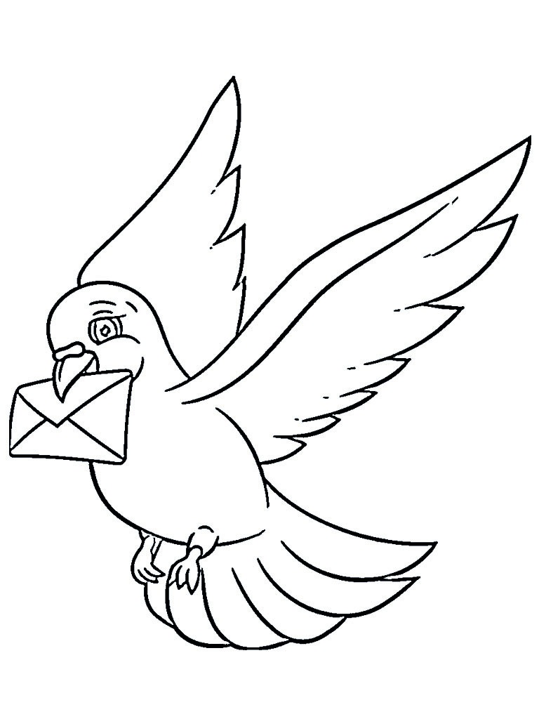 carrier pigeon Coloring page