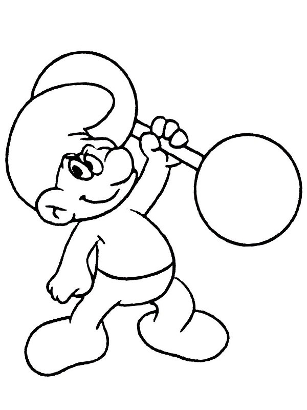 Hefty Smurf Coloring page