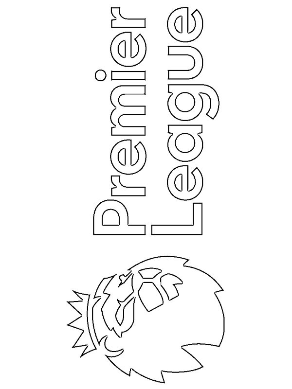 Premier League Logo Coloring page Premier League Logo Coloring page