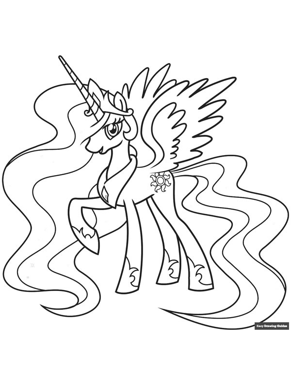 Princess Celestia Coloring page Princess Celestia Coloring page
