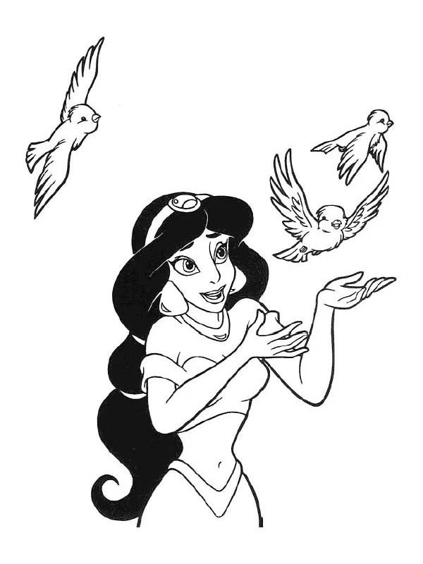 Princess Jasmine Coloring page