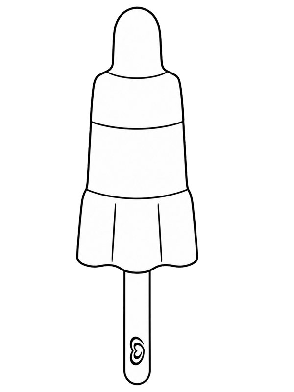 Rocket ice lolly Coloring page