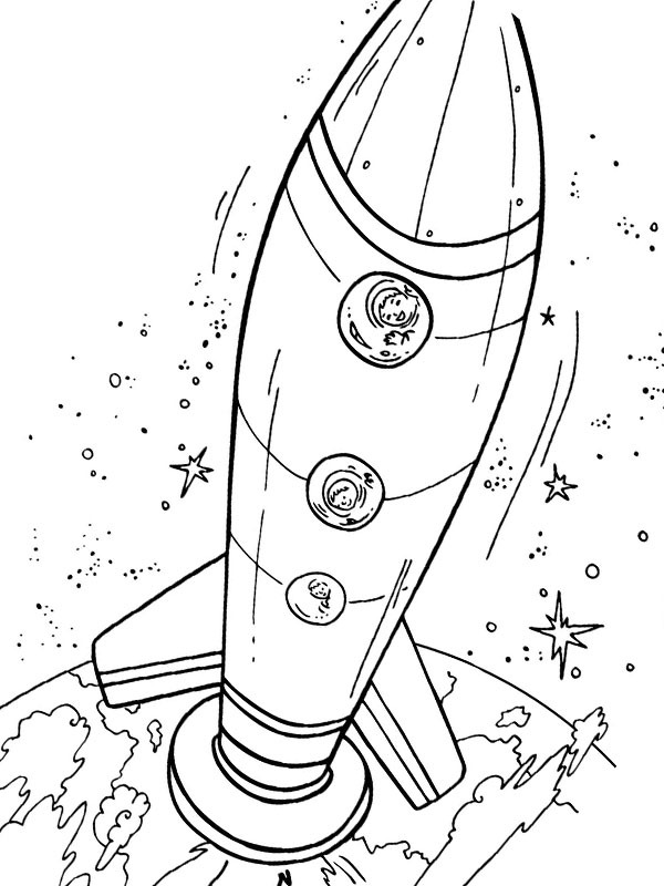Rocket Coloring page