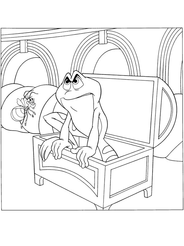Ray helps Naveen escape Coloring page Ray helps Naveen escape Coloring page