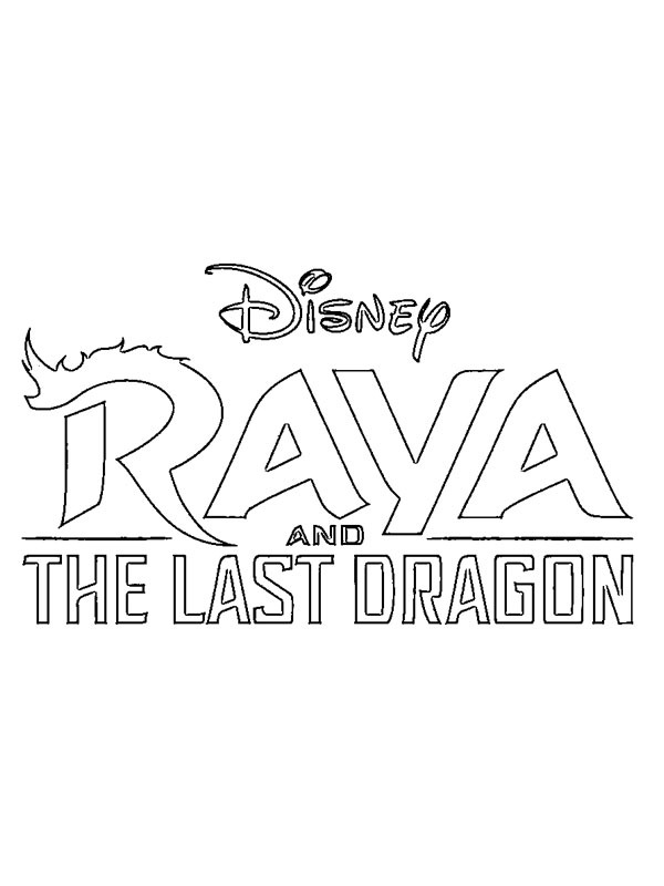 Raya and the Last Dragon Logo Coloring page