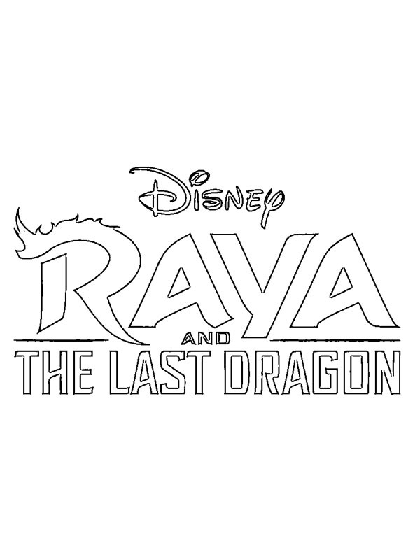 Raya and the Last Dragon Logo Coloring page Raya and the Last Dragon Logo Coloring page