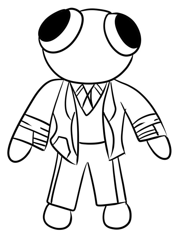 Red Rainbow Friends Coloring page Red Rainbow Friends Coloring page