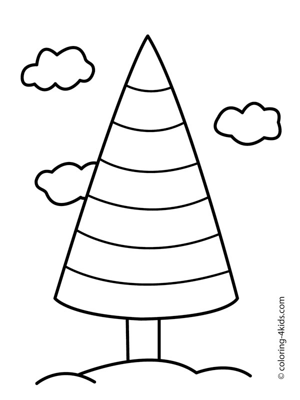 Rainbow tree Coloring page