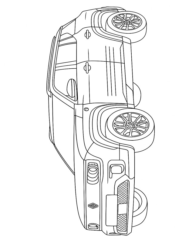 Renault 4 E-Tech electric Coloring page Renault 4 E-Tech electric Coloring page