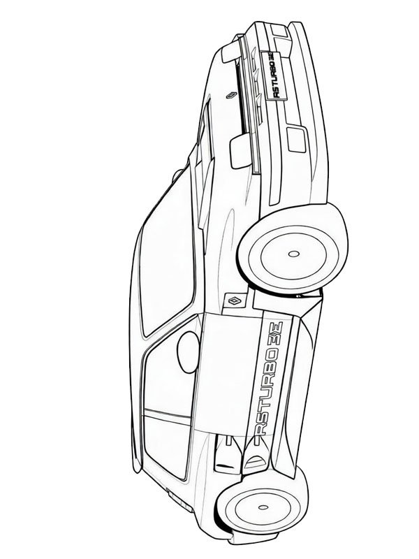 Renault 5 Turbo 3E Coloring page