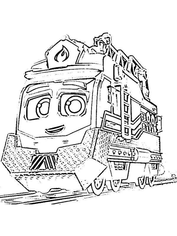 Rescue Red Mighty Express Coloring page
