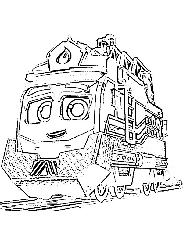 Rescue Red Mighty Express Coloring page Rescue Red Mighty Express Coloring page