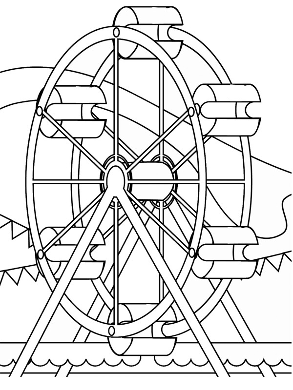 Ferris wheel Coloring page