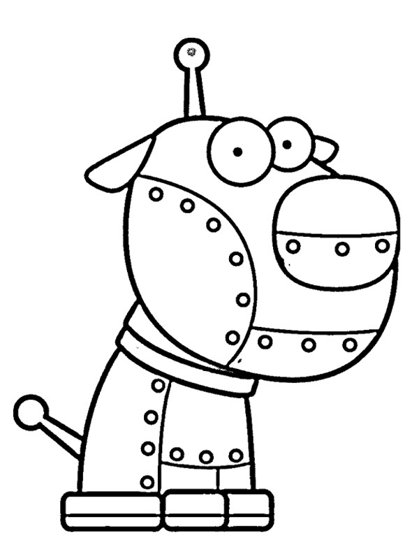Robot dog Coloring page