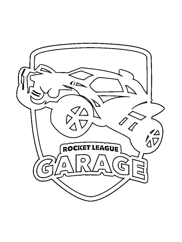 Rocket League garage Coloring page Rocket League garage Coloring page