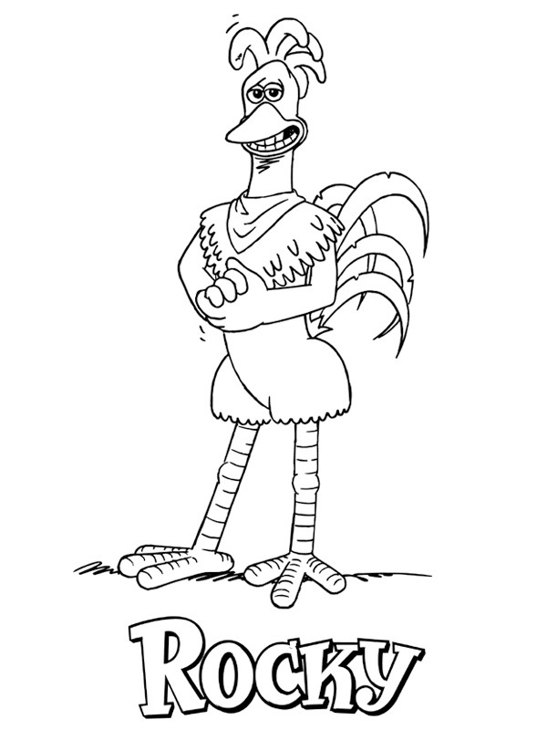 Rocky Chicken Run Coloring page