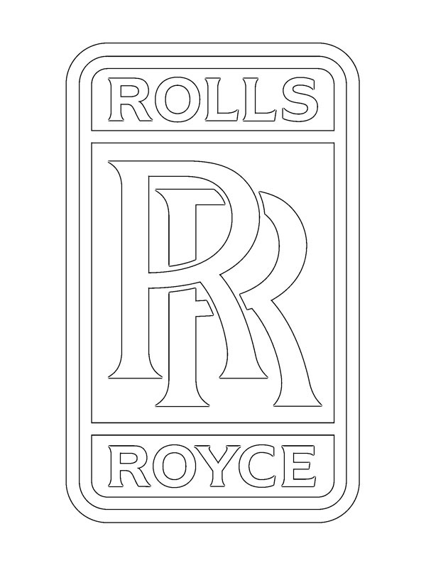 Rolls-Royce logo Coloring page Rolls-Royce logo Coloring page