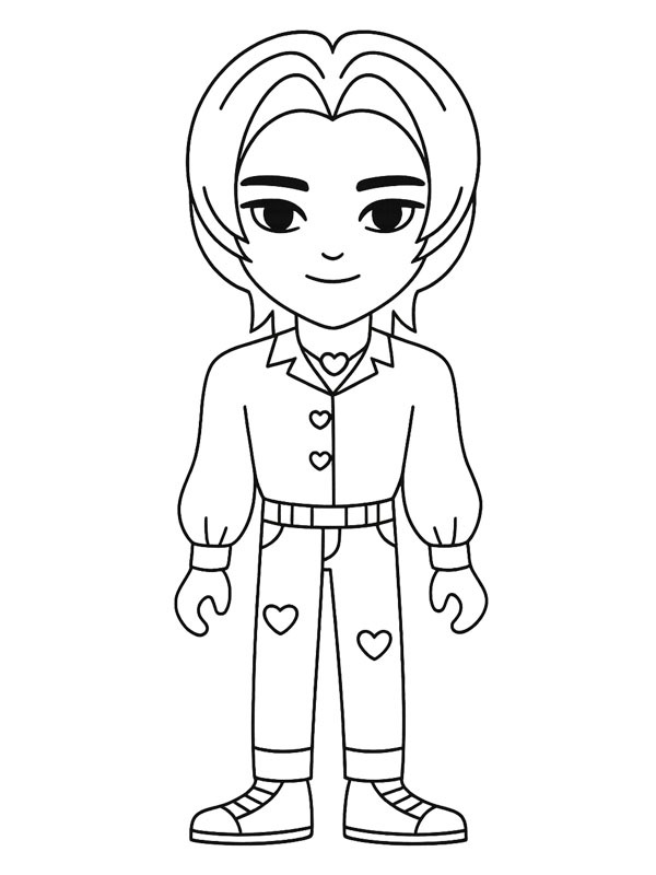 Romance Saja Boys Coloring page Romance Saja Boys Coloring page