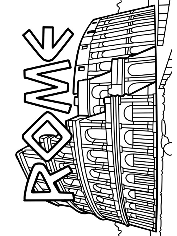 Colosseum rome Coloring page
