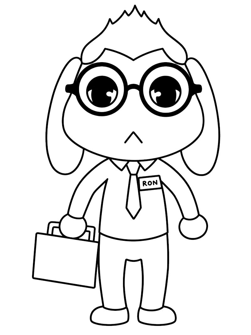 Ron from Accounting (Animal Hospital) Coloring page Ron from Accounting (Animal Hospital) Coloring page