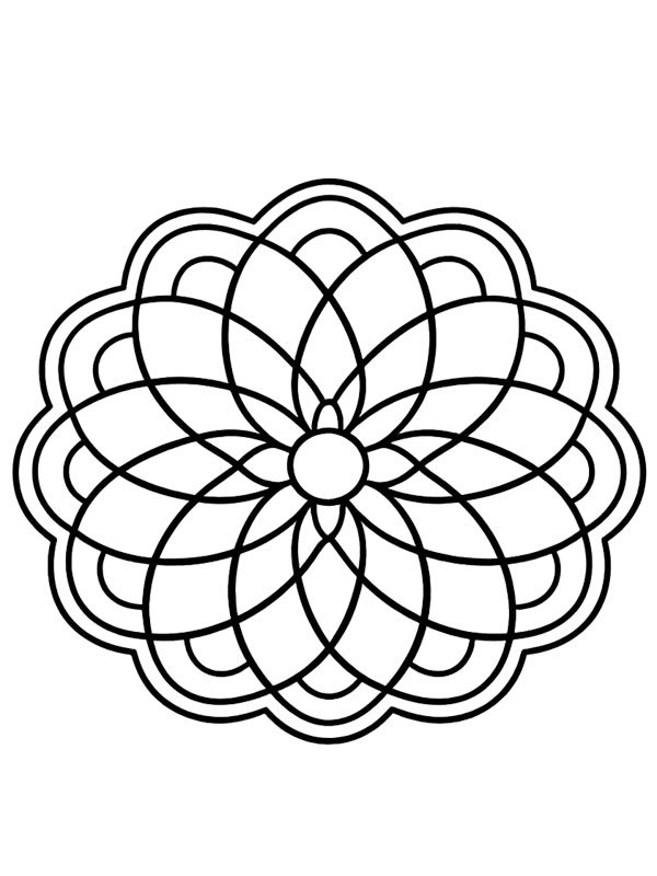 Round mandala Coloring page