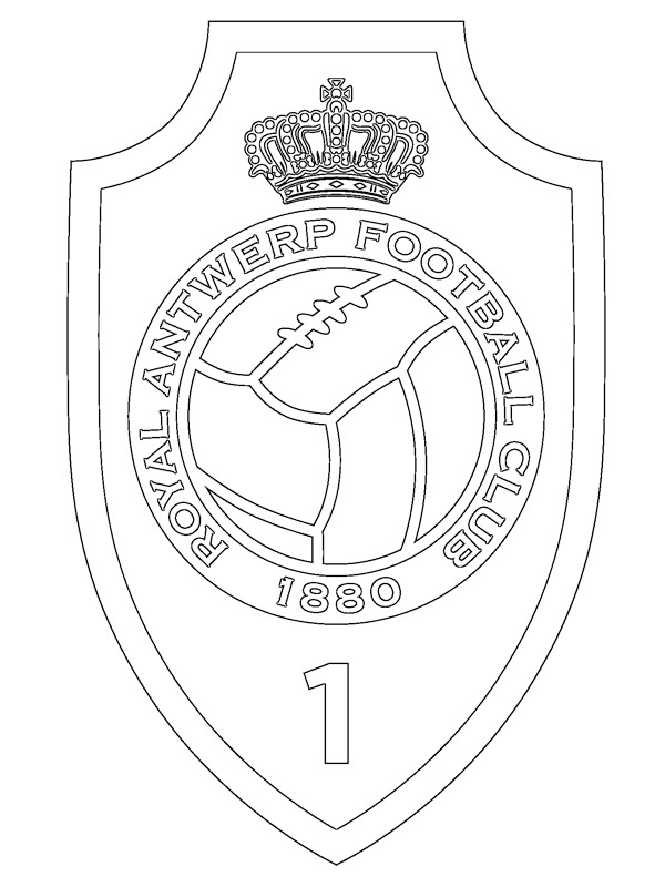 Royal Antwerp FC Coloring page Royal Antwerp FC Coloring page