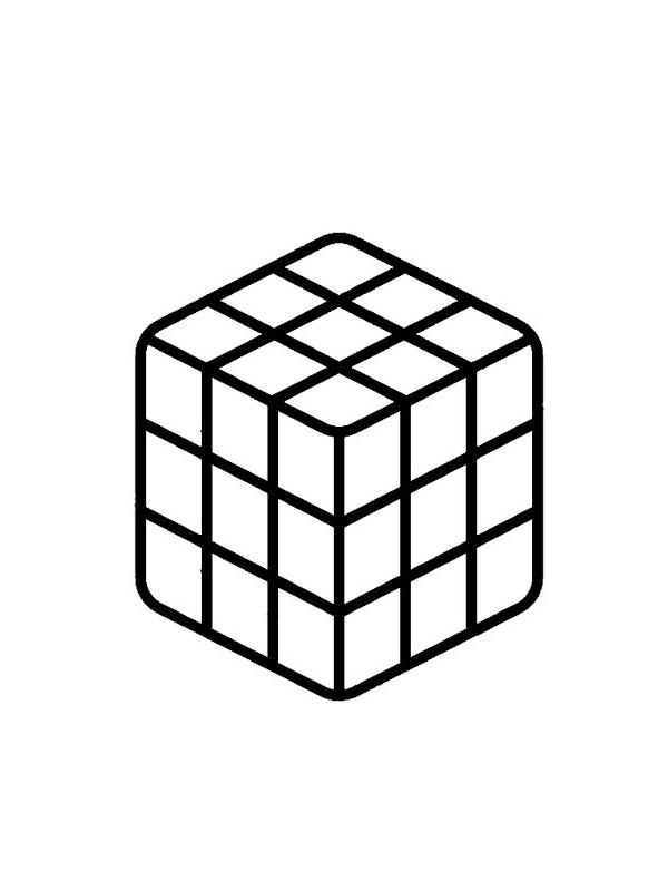 Rubik's Cube Coloring page