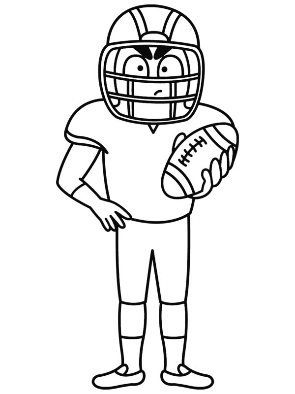 Rugby player Coloring page
