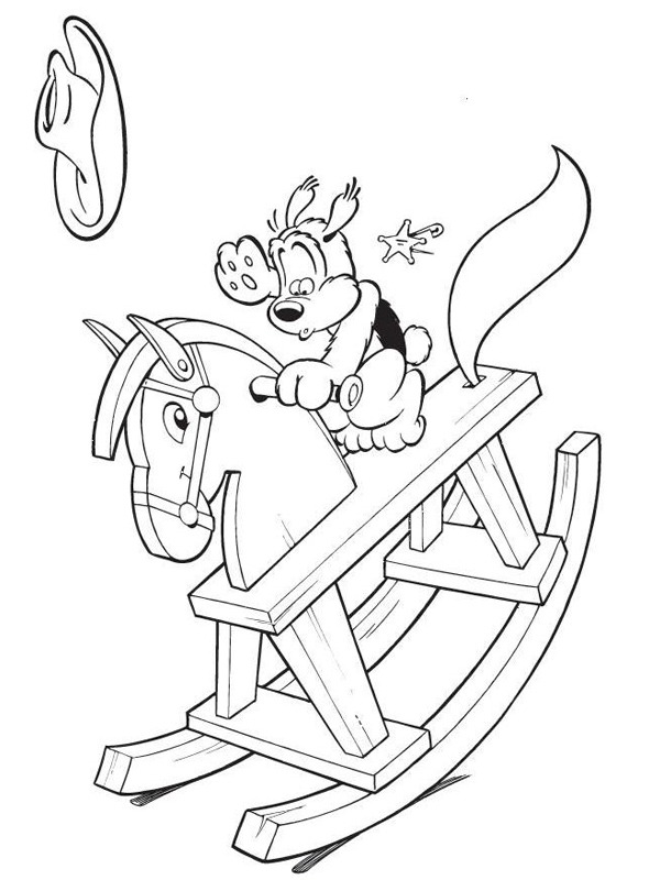samson on rocking horse Coloring page