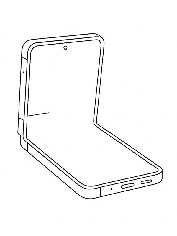 Samsung Galaxy Z Flip7 Coloring page Samsung Galaxy Z Flip7 Coloring page