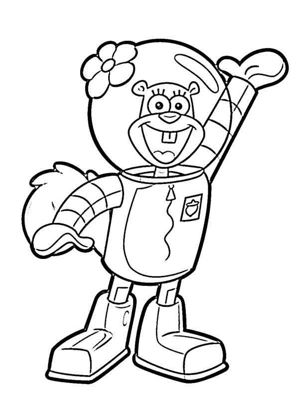 Sandy Cheeks Coloring page
