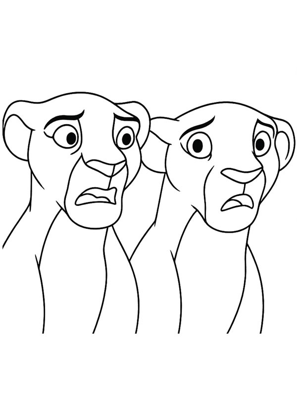 Sarabi and Sarafina Coloring page Sarabi and Sarafina Coloring page