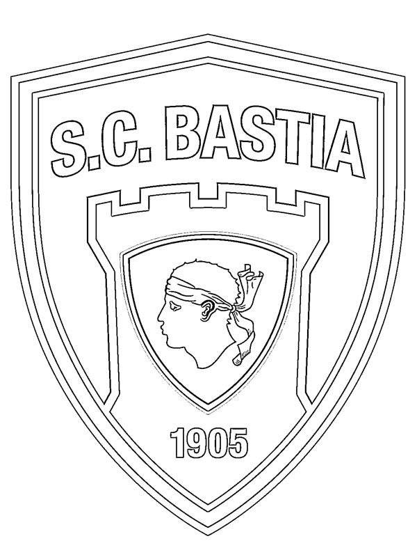 SC Bastia Coloring page