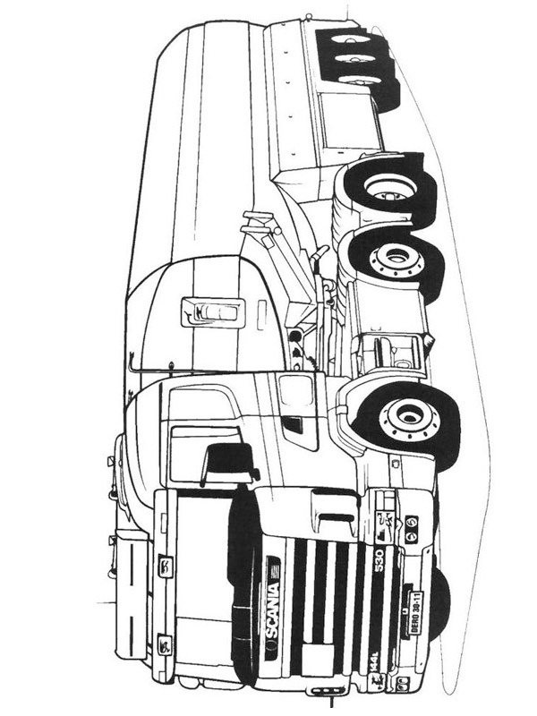 Scania semi truck Coloring page