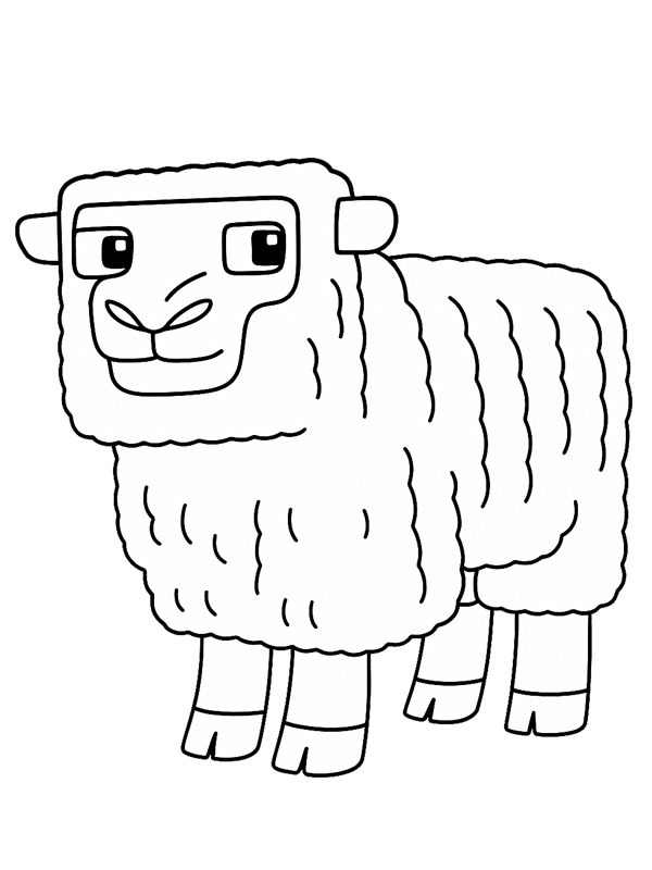 Sheep Minecraft movie Coloring page Sheep Minecraft movie Coloring page