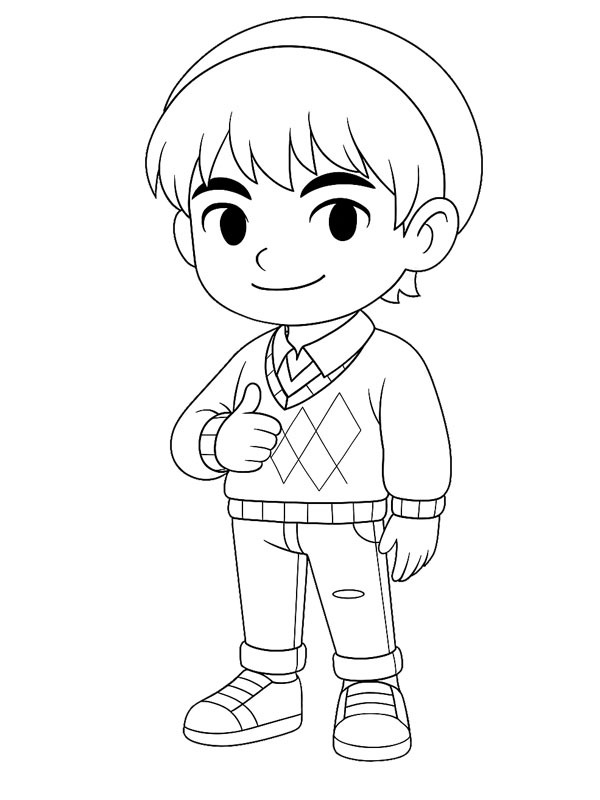 Cute Baby Saja (Saja boys) Coloring page Cute Baby Saja (Saja boys) Coloring page