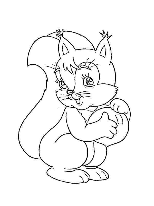 Cute Squirrel Coloring page