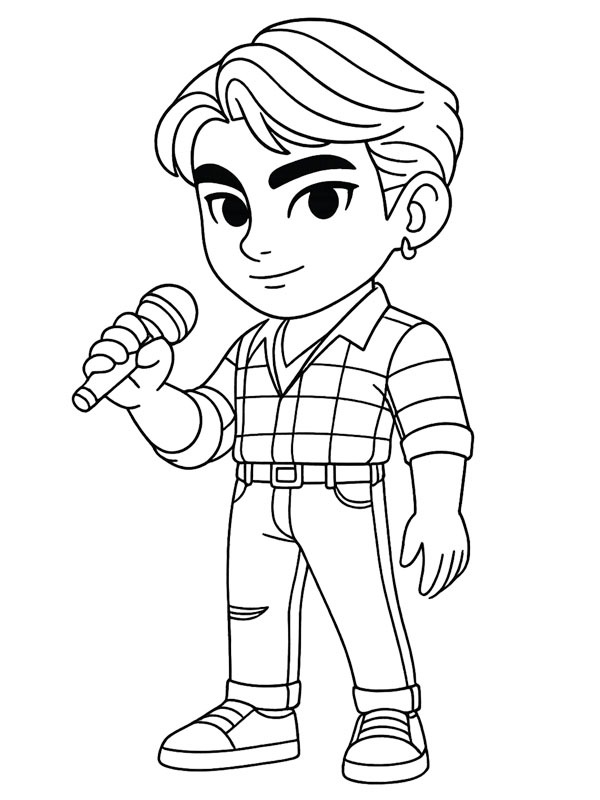 Cute Jinu (Saja boys) Coloring page Cute Jinu (Saja boys) Coloring page