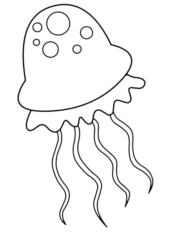 Cute Jellyfish Coloring page