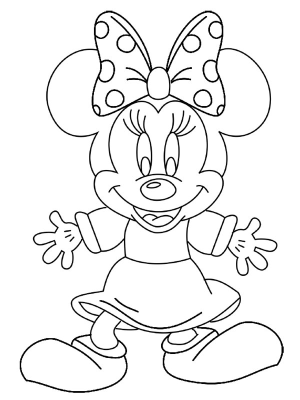 Cute Minnie Mouse Coloring page Cute Minnie Mouse Coloring page